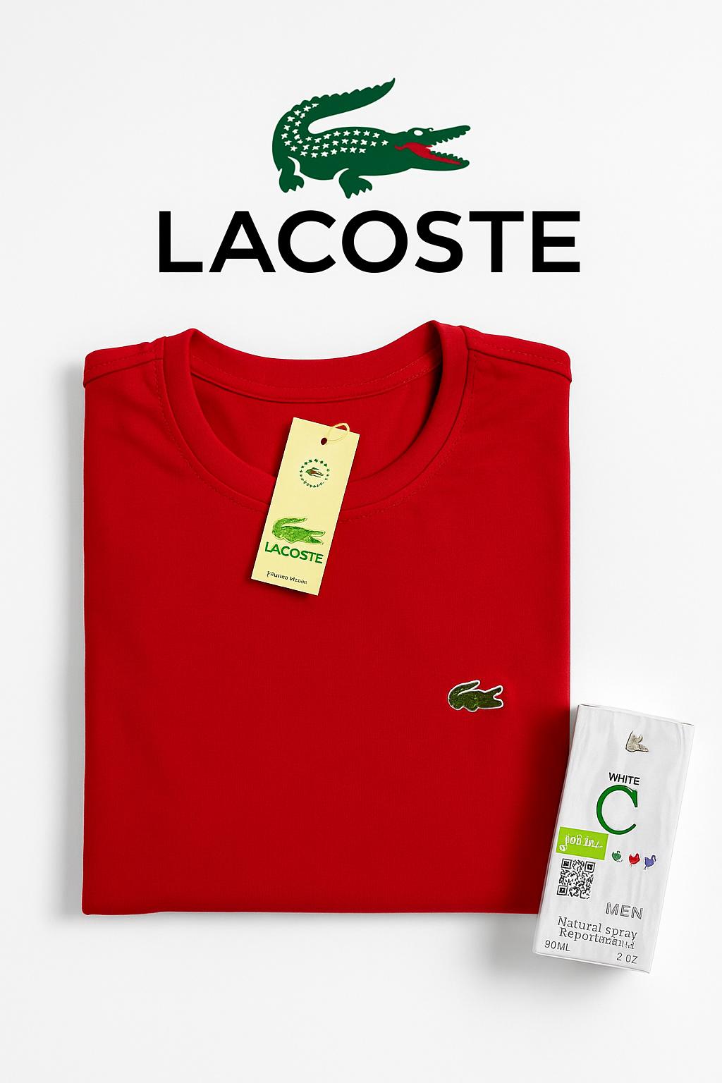 Pack x5 Camisetas Lacoste + Loción