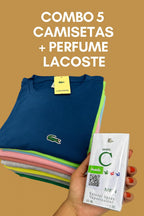 Pack x5 Camisetas Lacoste + Loción