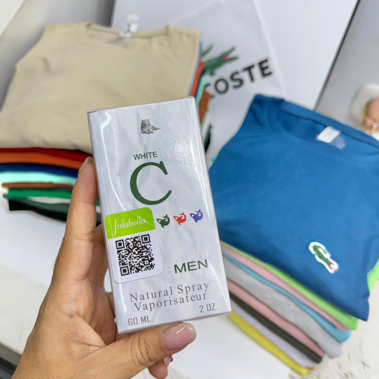 Pack x5 Camisetas Lacoste + Loción