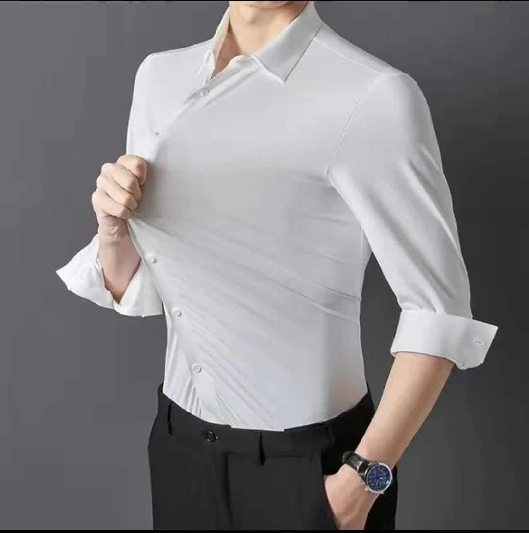 Camisa Elástica Slim Fit